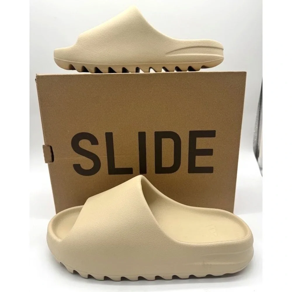 adidas Yeezy Slide Bone FZ5897 US 8 Cream Beige Slides OG Box Authentic